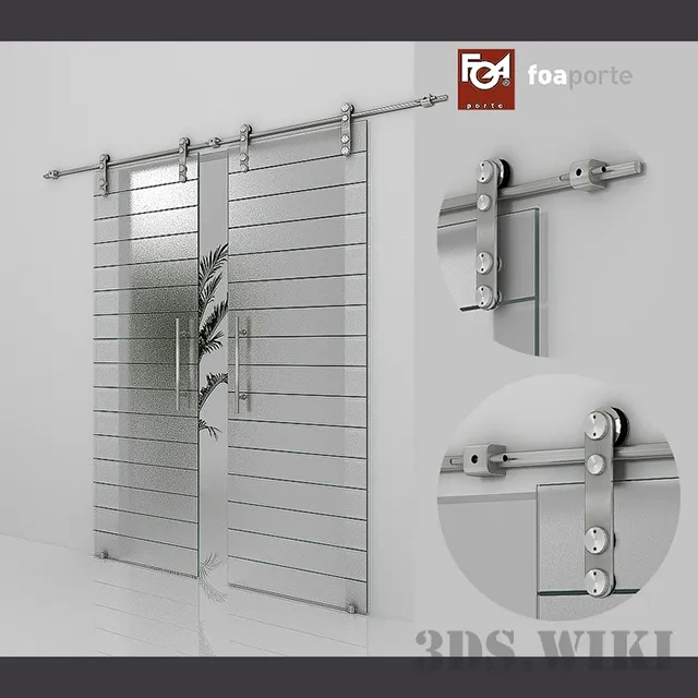 other-models - Tekno Glass Sliding Door - Foa Porte 3D Model
