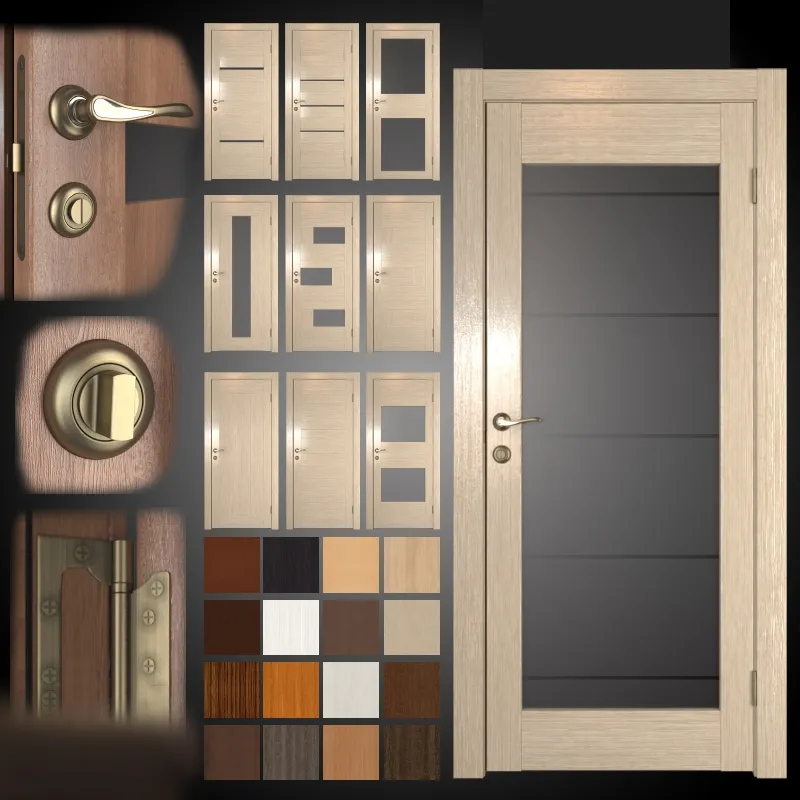 other-models - Union doors (10 pcs. 16 colors) Infinity Collection 3D Model