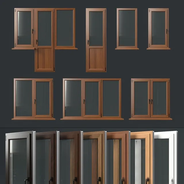 other-models - Window set Rehau 3D Model