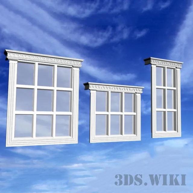 other-models - Windows with Izoman decor 3D Model
