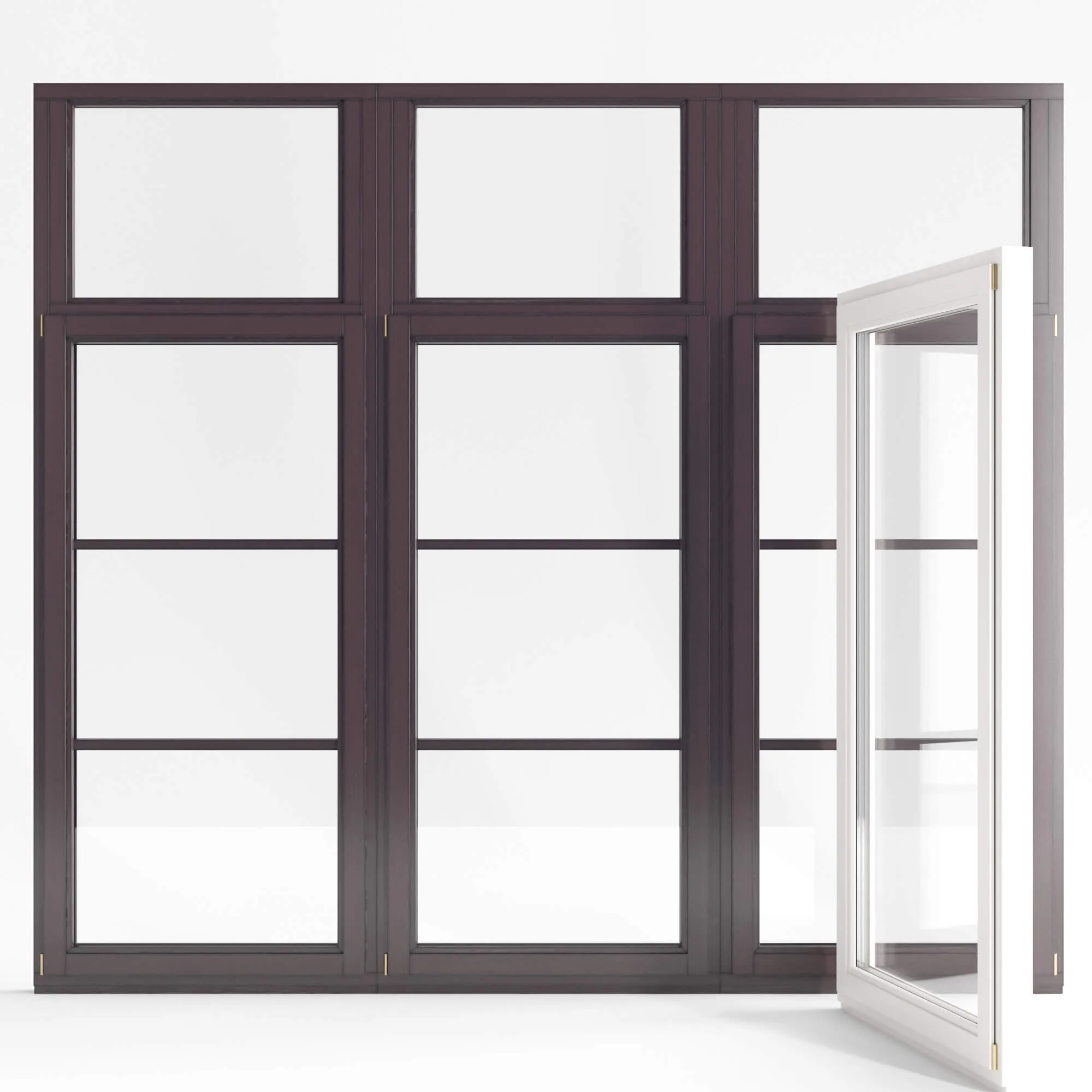 other-models - Wooden double-glazed windows 3D Model