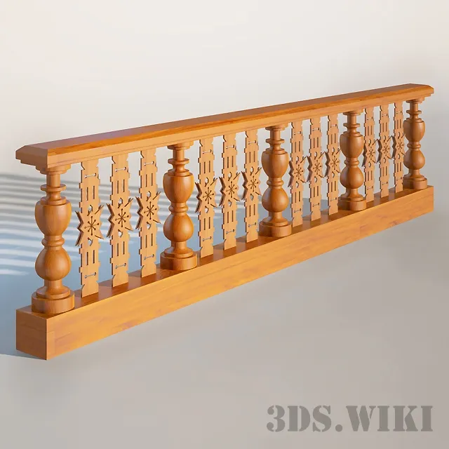 other-models - Wooden fencing in Russian style 3D Model
