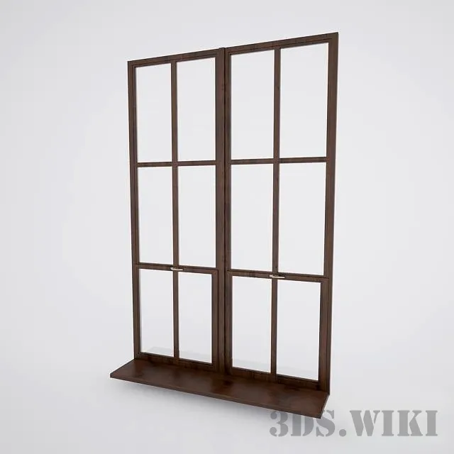 other-models - Wooden window 3D Model