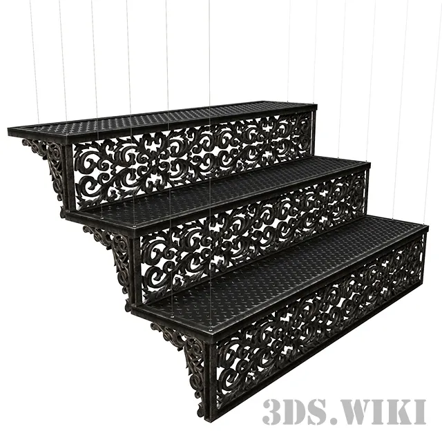 other-models - Wrought iron staircase 3D Model