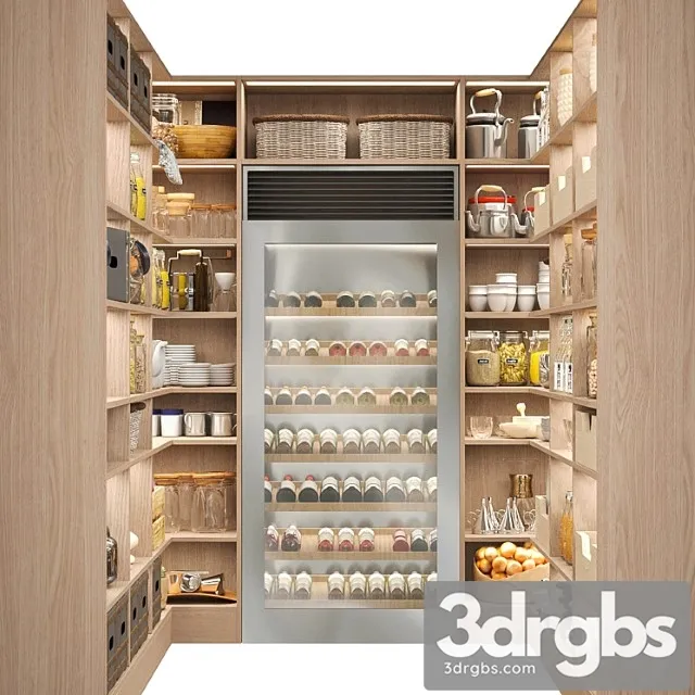 Other Pantry with spices kitchen utensils 3D Model Free
