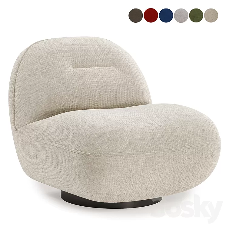 Otis Swivel Accent Chair 3D Model Free