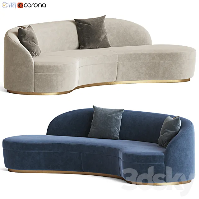 Otium Curved Sofa Capital Collection 3DModel