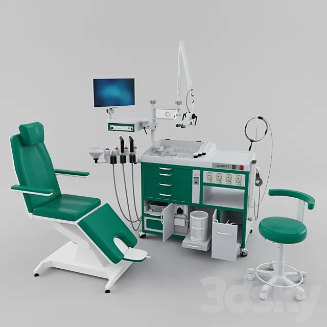 Otorhinolaryngologist's workplace 3D Model