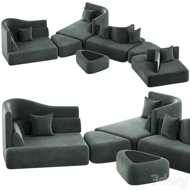 Ottawa Sofa OT13 by BoConcept 3D Model
