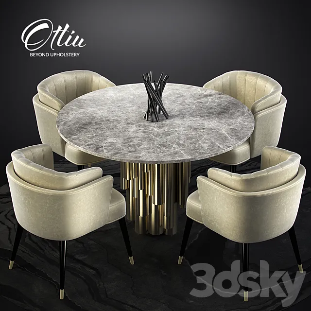 Ottiu Anita Dining Set 3DModel