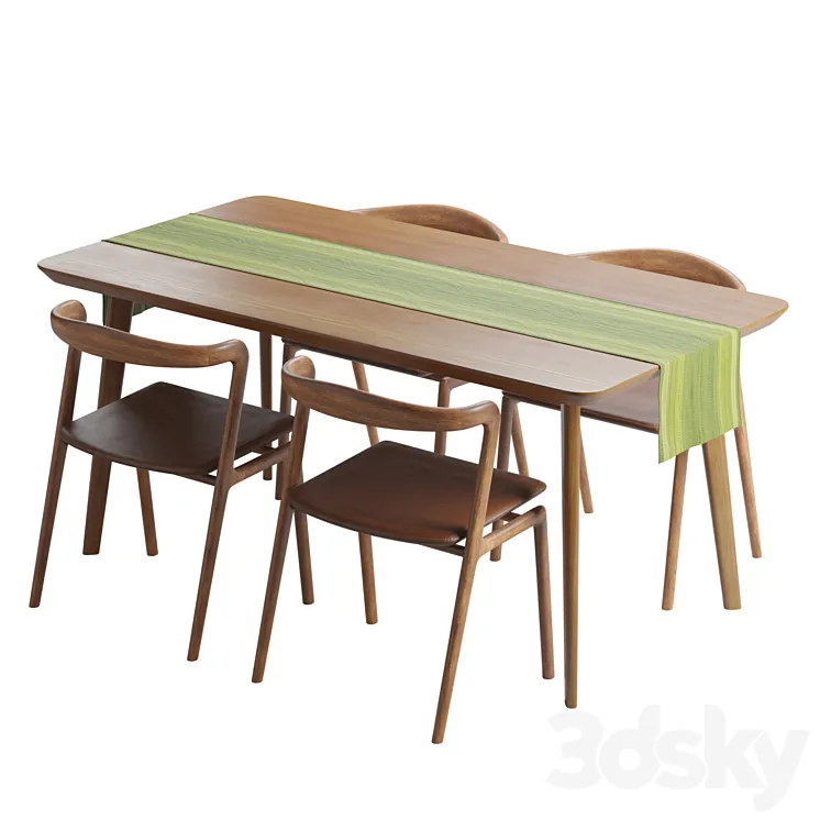 Otto Dining Table 3D Model Free
