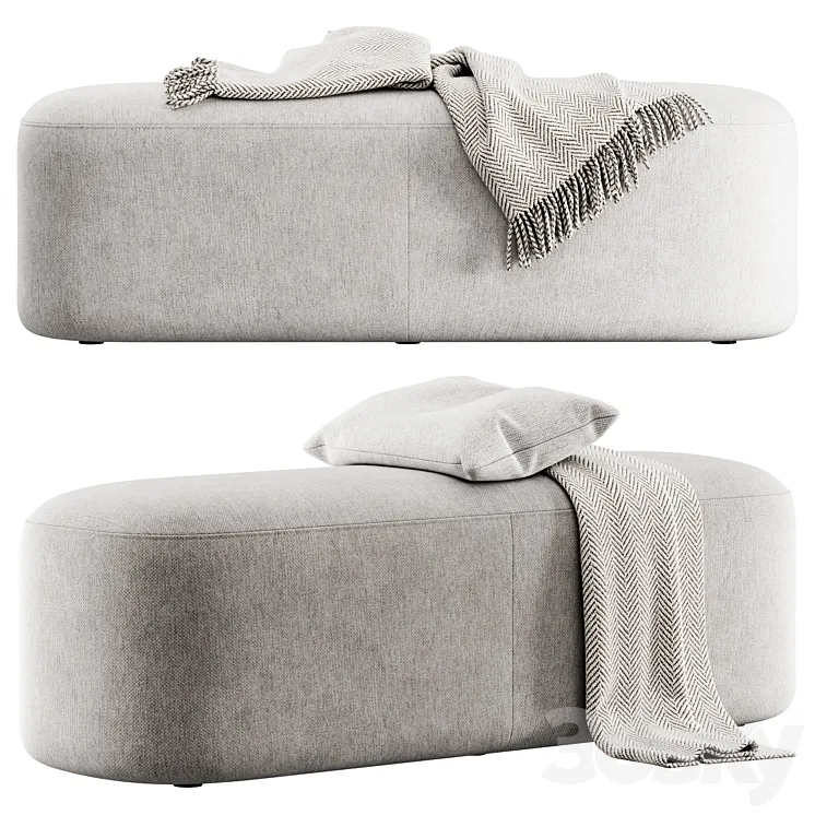 Ottoman bench by Vorsen 3D Model Free