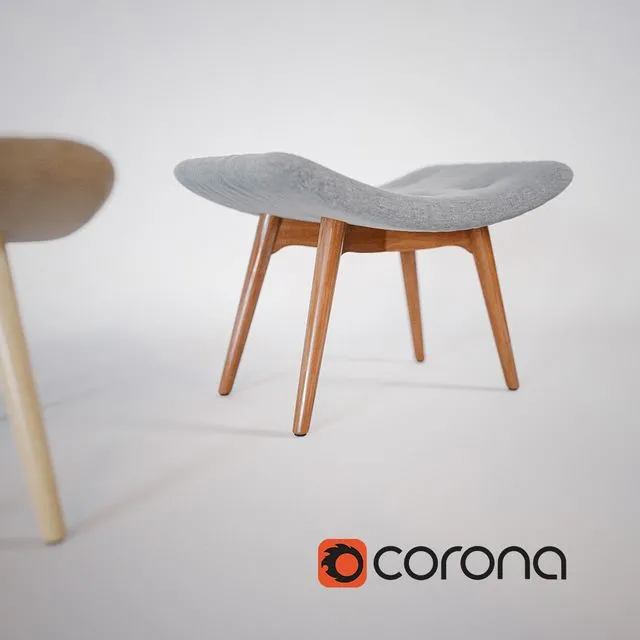 Ottoman CONTOUR 3D Model