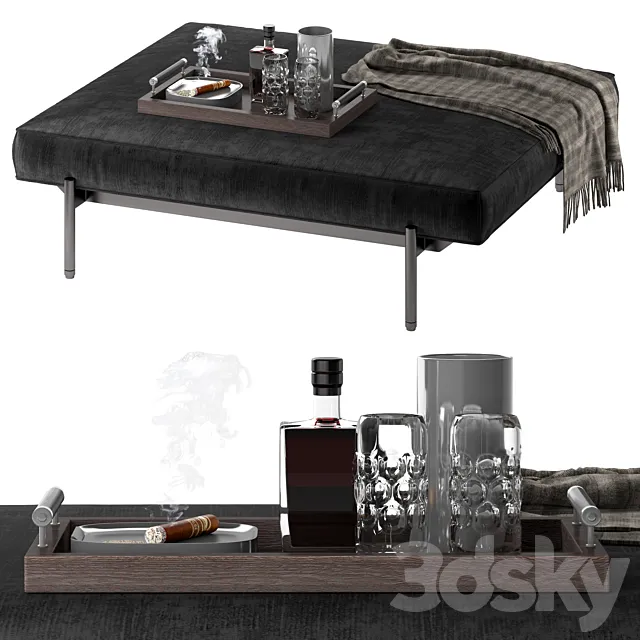 ottoman Minotti Superquadra ? 3 3DModel