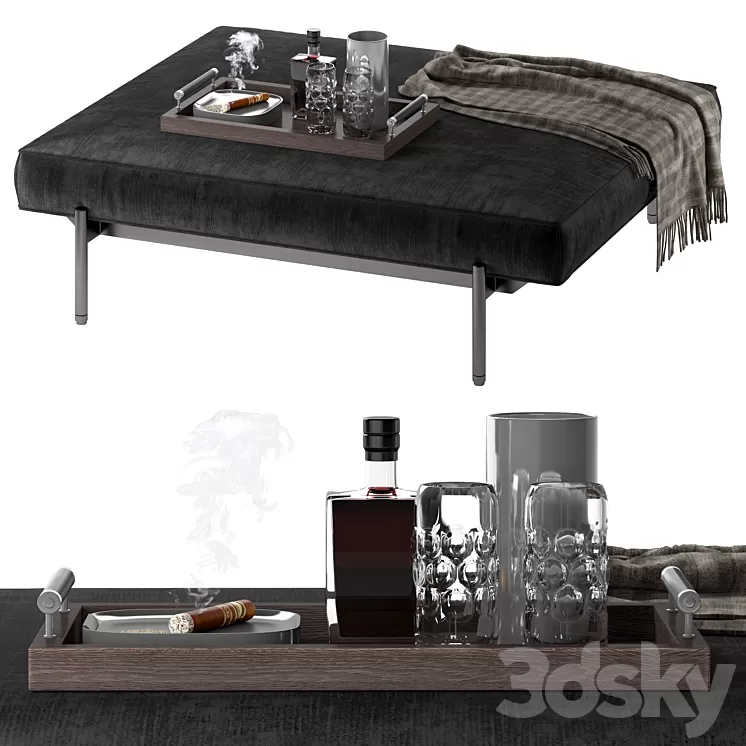 ottoman Minotti Superquadra № 3 3D Model
