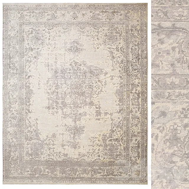 Oudrey Hand-Knotted Wool Rug 3D Model