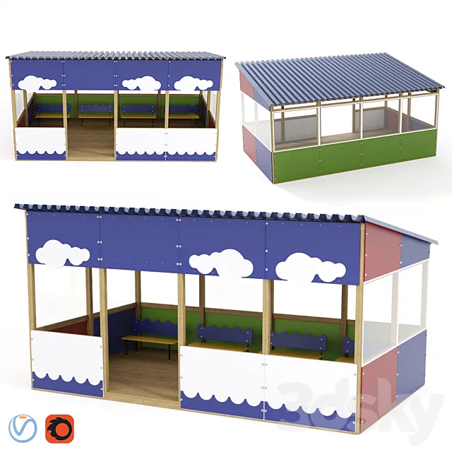 Our Yard. Shade canopy 3D Model