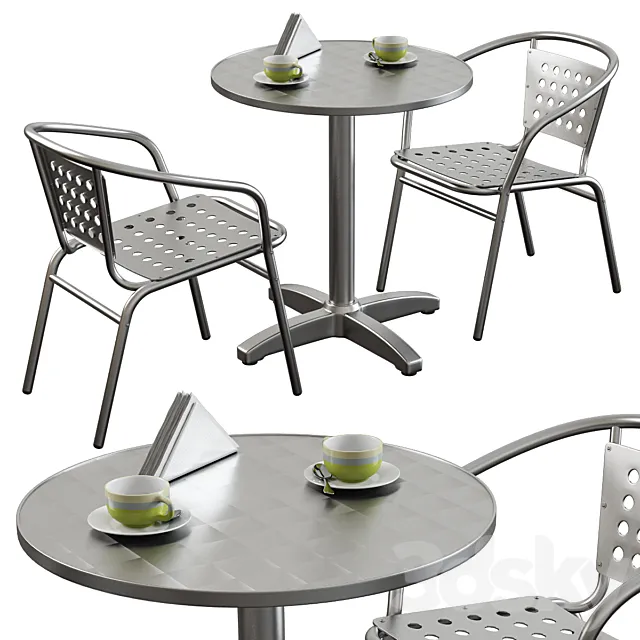 Outdoor Aluminium Furniture 3D Model