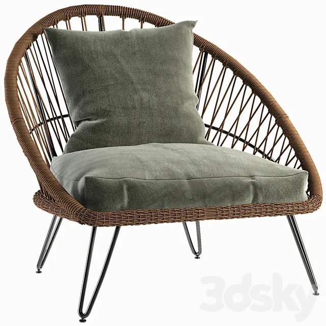 Outdoor Armchair Realistic 3DModel