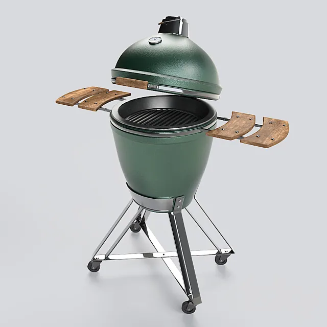 Outdoor Barbecue Grill Big Green Egg 3D Model