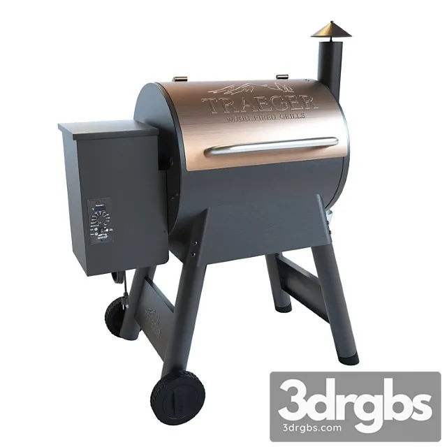 Outdoor BBQ Grill Traeger Pro Series 22 3D Model Free