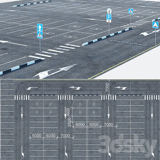 Outdoor car park 3DModel