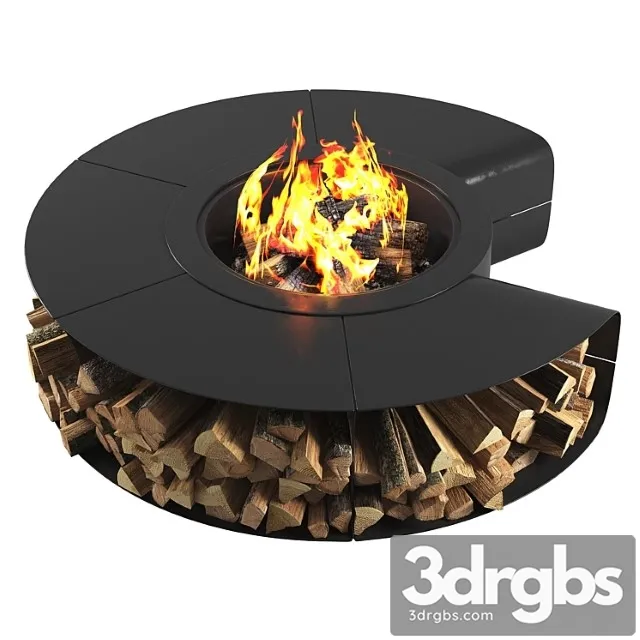 Outdoor fire pit omega 3D Model Free