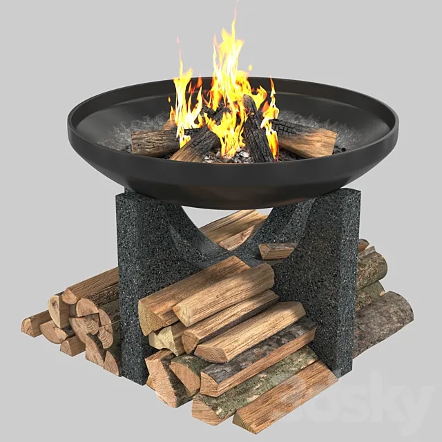 Outdoor fire pit S80 3D Model