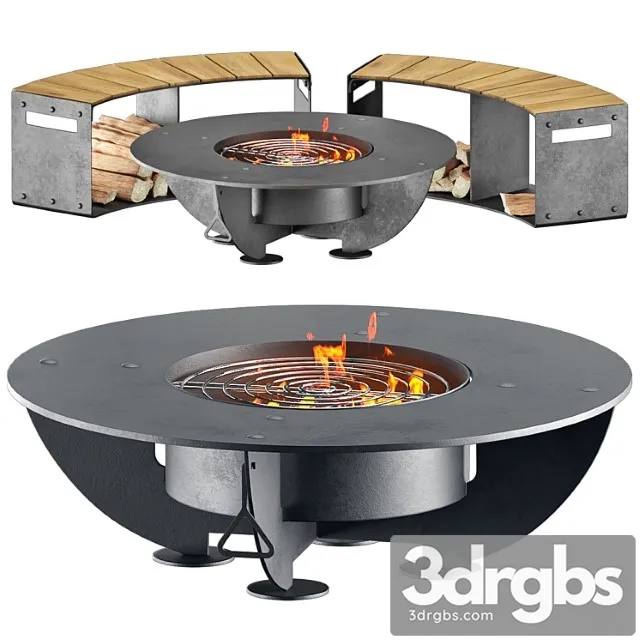 Outdoor fireplace 5 3D Model Free