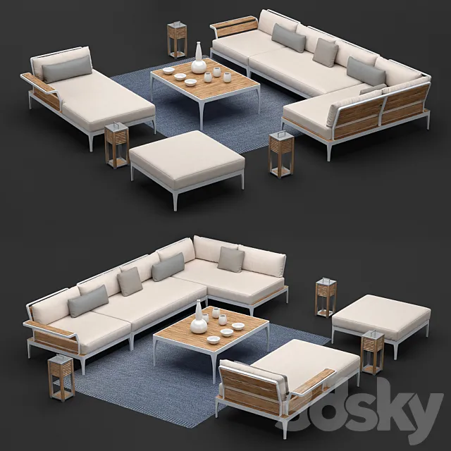 Outdoor furniture Ethimo collection Meridien 3DModel