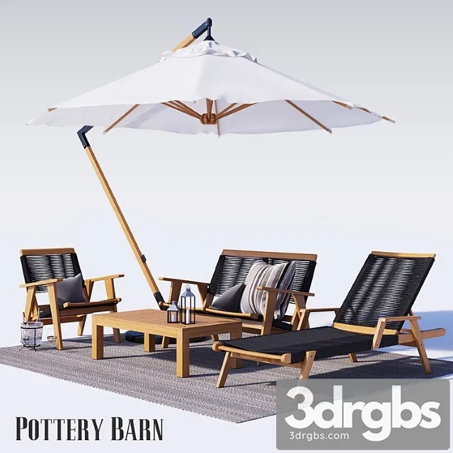 Outdoor Furniture Palmer Rope 2 3D Model Free