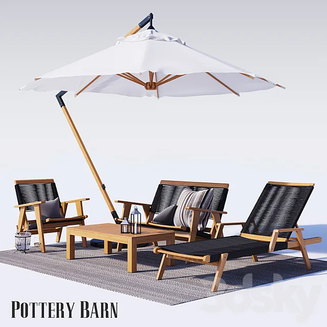Outdoor furniture Palmer Rope 2 3D Model