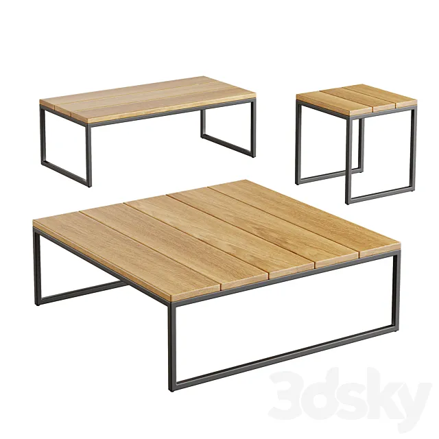 Outdoor garden coffee table Skyline design Nautic 3D Model