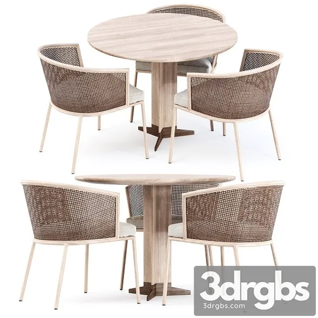 Outdoor Garden Furniture Set 3D Model Download