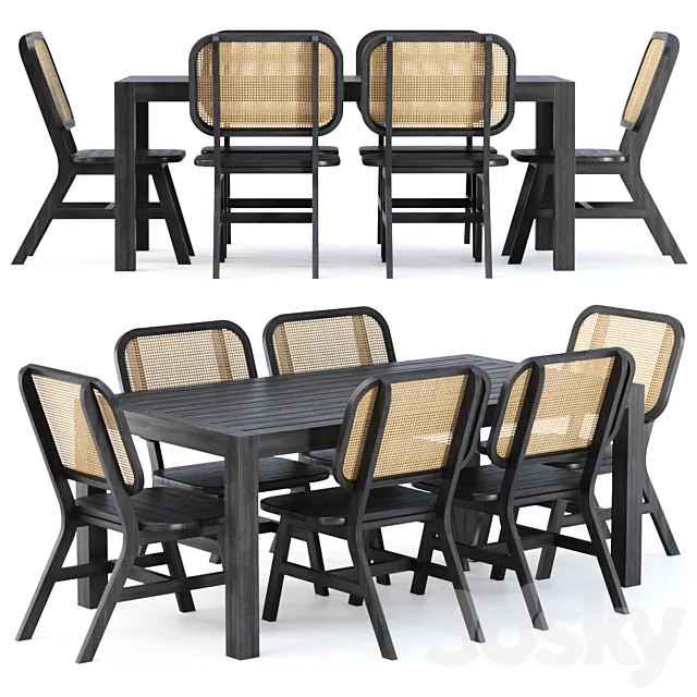Outdoor garden furniture set_v09 _ Garden furniture set 3D Model