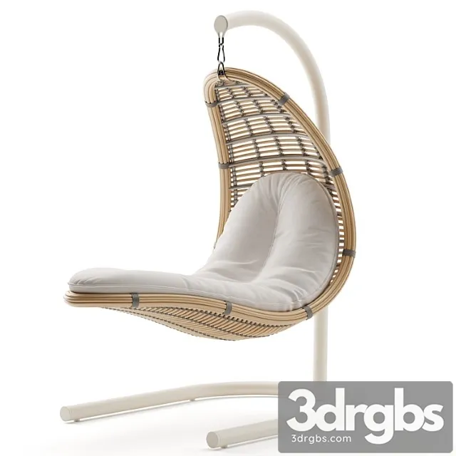 Outdoor Garden Wicker Rattan Hanging Chair Christy 3D Model Free
