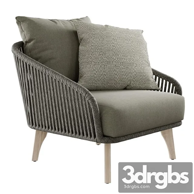 Outdoor garden wicker woven armchair 4so santander chair