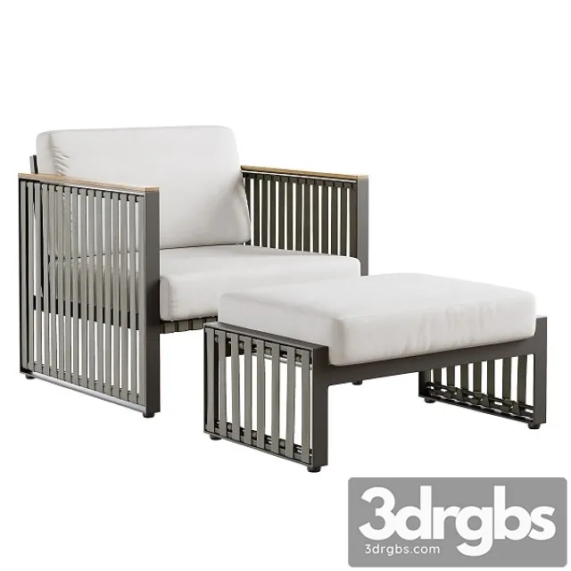 Outdoor Garden Wicker Woven Chair 3D Model Free