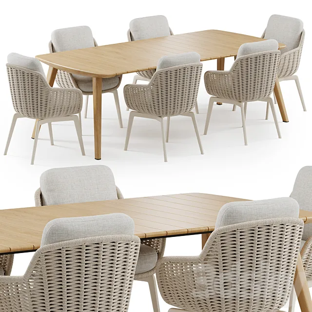 Outdoor Garden Woven Dining Set Belt Cord Free Download