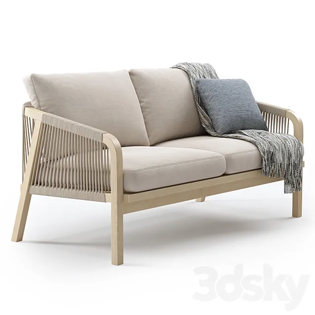 Outdoor Garden Woven Lounge 2 seater Sofa by Kettler 3D Model