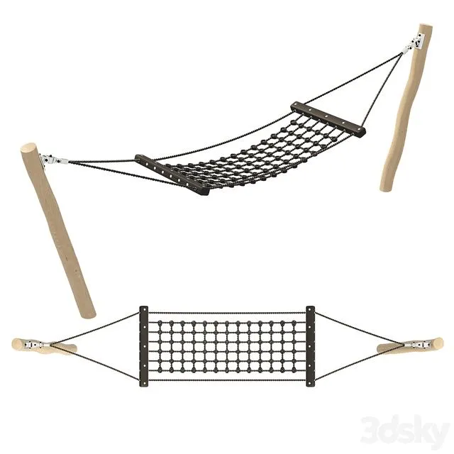 Outdoor hammock from Kompan 02 3D Model
