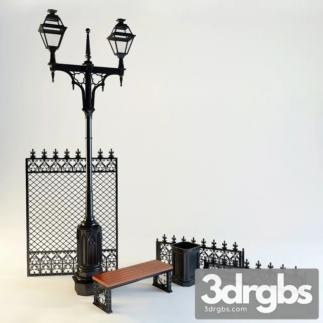 Outdoor Iron Set 3D Model Free