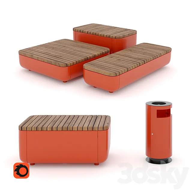 Outdoor Kit - Stones by Vestre 3D Model