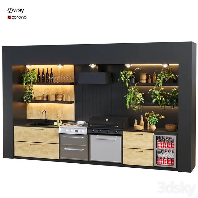 outdoor kitchen 78 3D Model