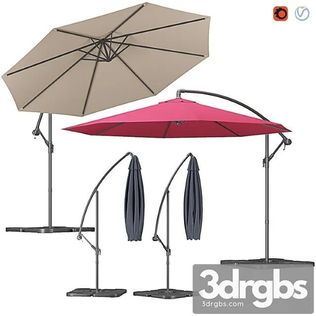 Outdoor Octagonal Parasol 3D Model Free