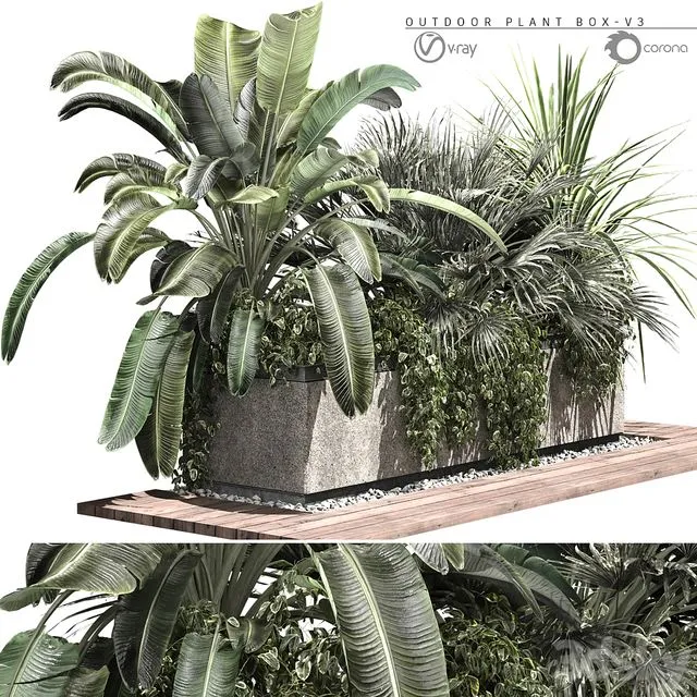 OUTDOOR PLANT BOX-V3 3D Model
