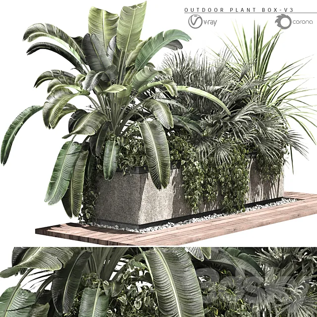 OUTDOOR PLANT BOX-V3 3D Model