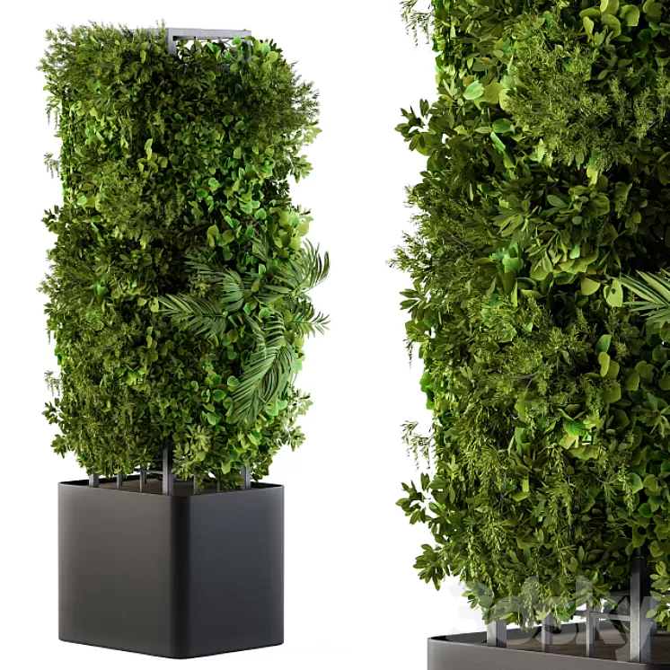 Outdoor Plant Box - Vertical Garden 02 3D Model