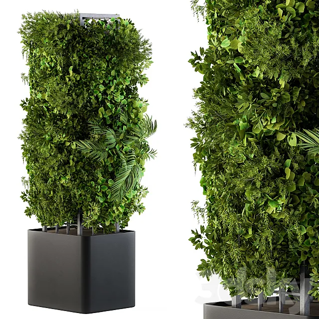 Outdoor Plant Box - Vertical Garden 02 3DModel