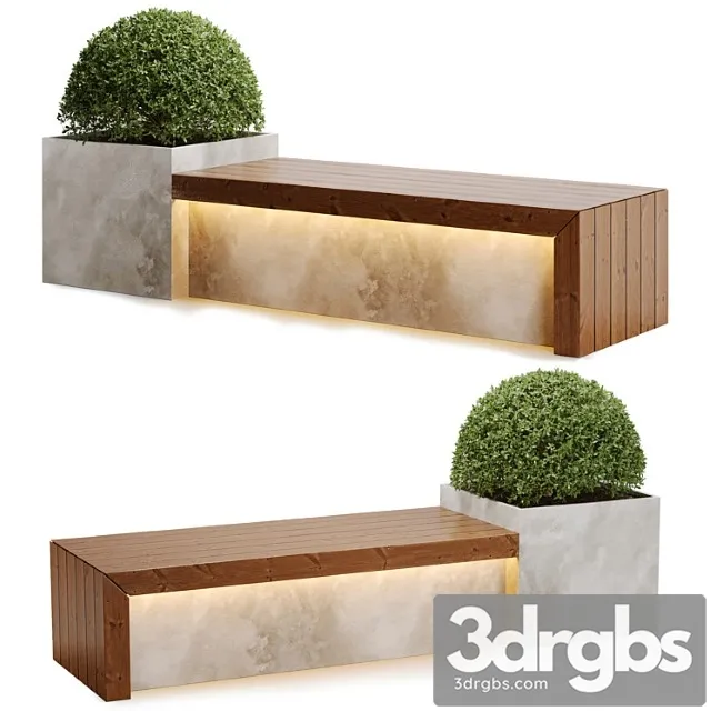 Outdoor plant set 02 3D Model Free